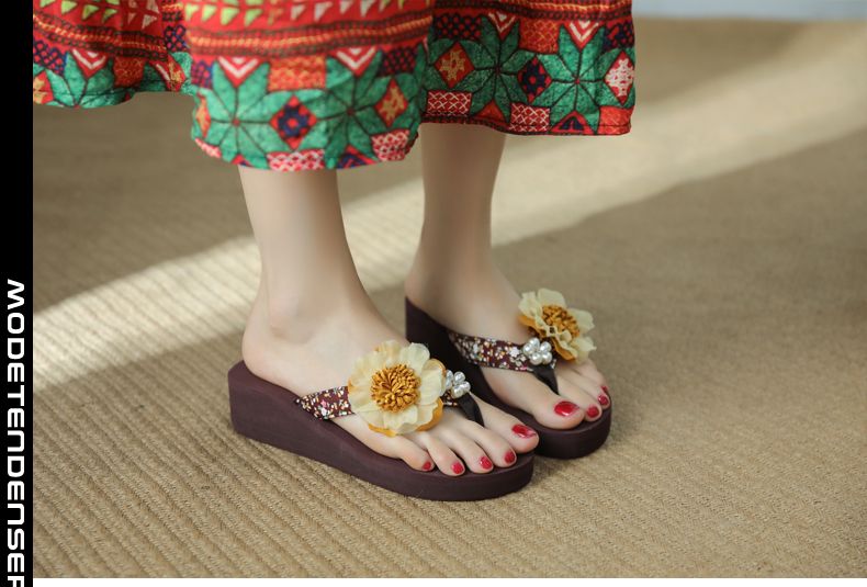 kvinde flip-flops blomster 3