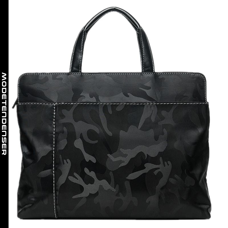 camouflage-håndtaske søm med stor kapacitet sort sort