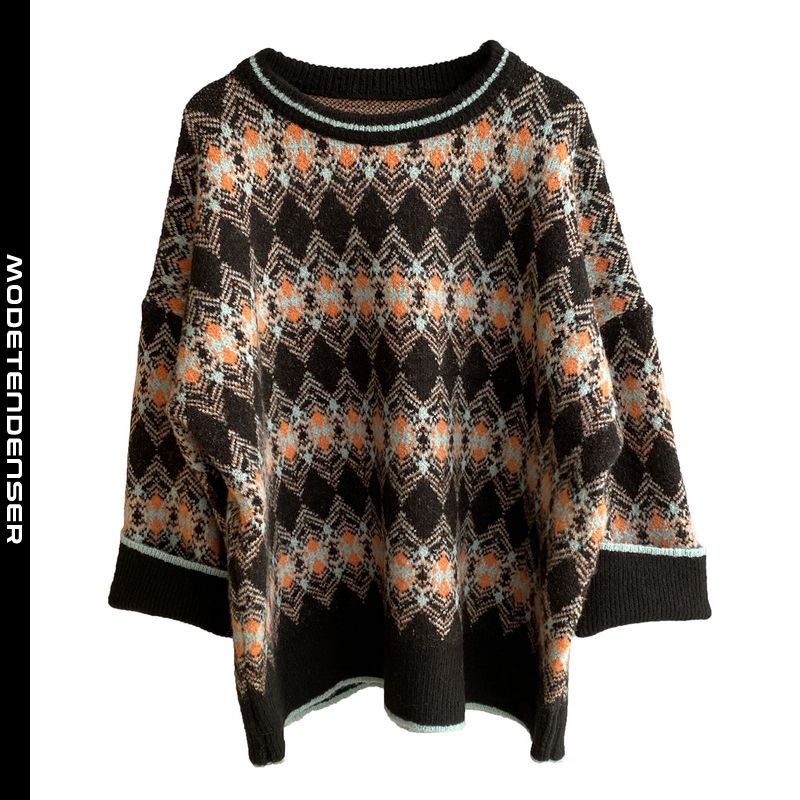 efterår og vinter mode kvinders sweater varm og behagelig strikket sweater sort