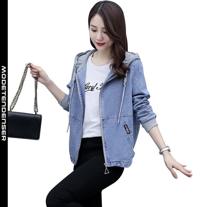 fashion autumn cowgirl jacket hooded brodery jacket grey