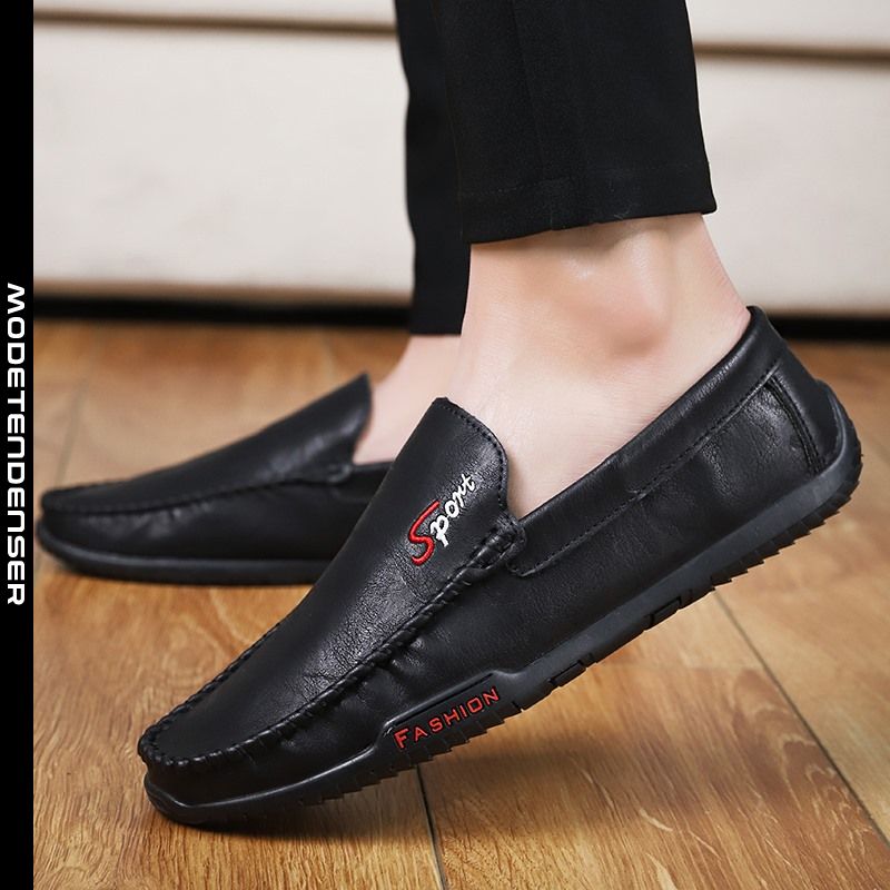 fashion loafers mænds behagelig afslappet kørsel udendørs sort