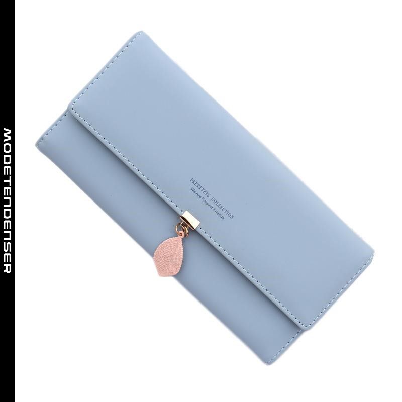 fashion women's clutch multifunktionel retro tegnebog kortholder to-i-en blå