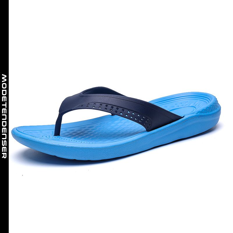flip-flops til mænd skridsikre badesko fritidsstrandblå