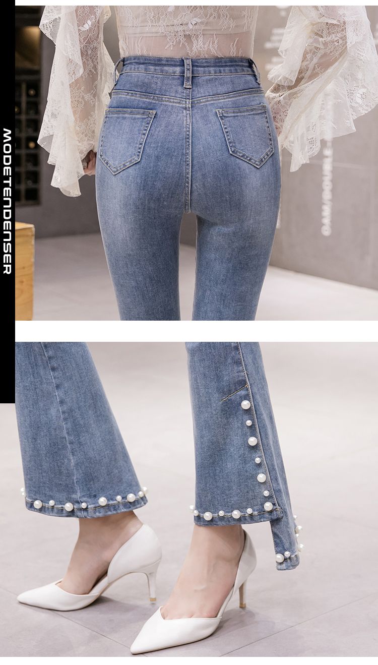 kvindelige jeans rhinestone 6