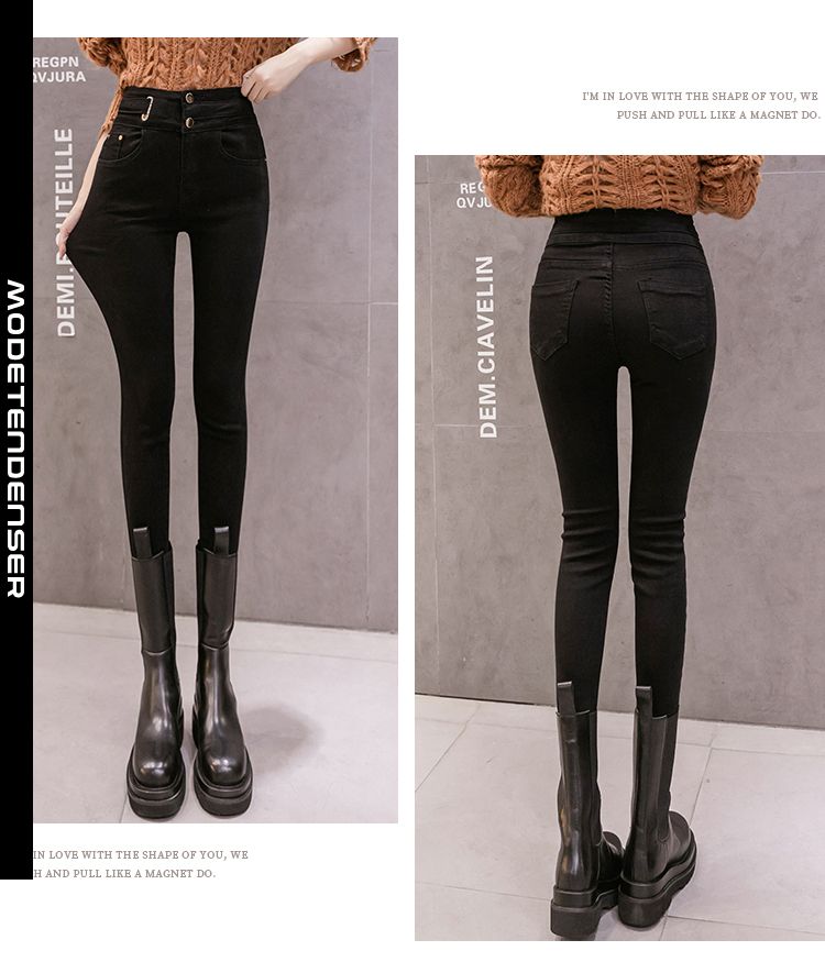 kvindelige jeans med høj talje 5