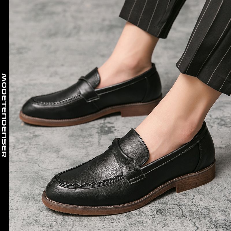 loafers til mænd casual dress shoes retro business casual black