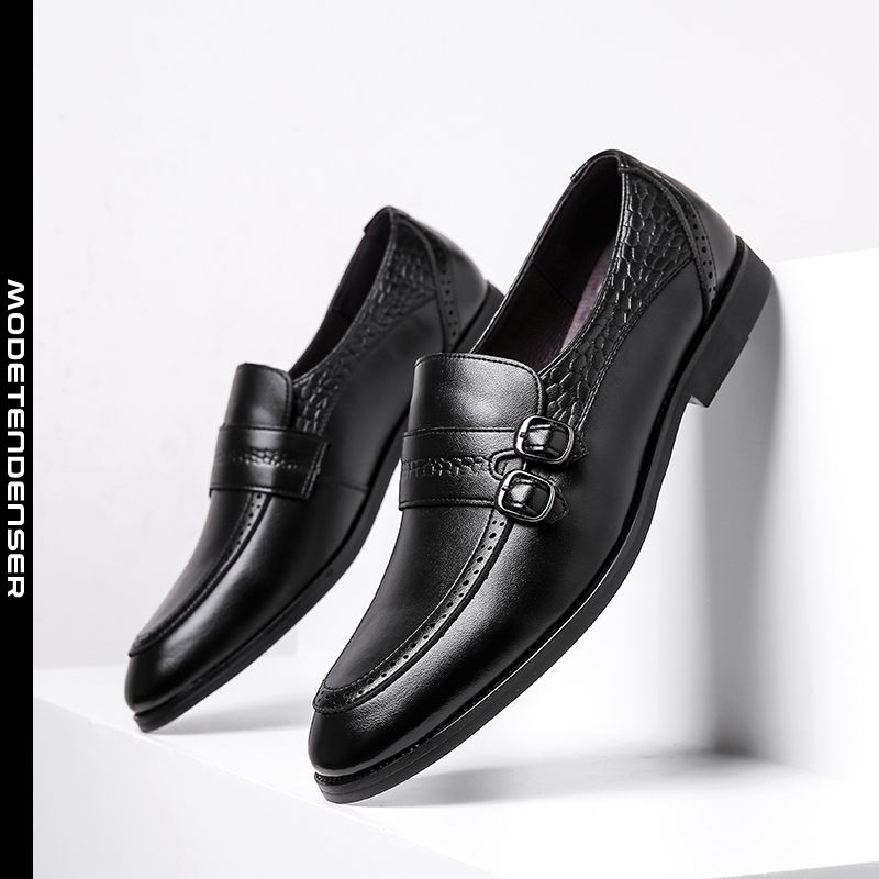 loafers til mænd snakeskin dress shoes casual komfortabel kørsel rejse sort