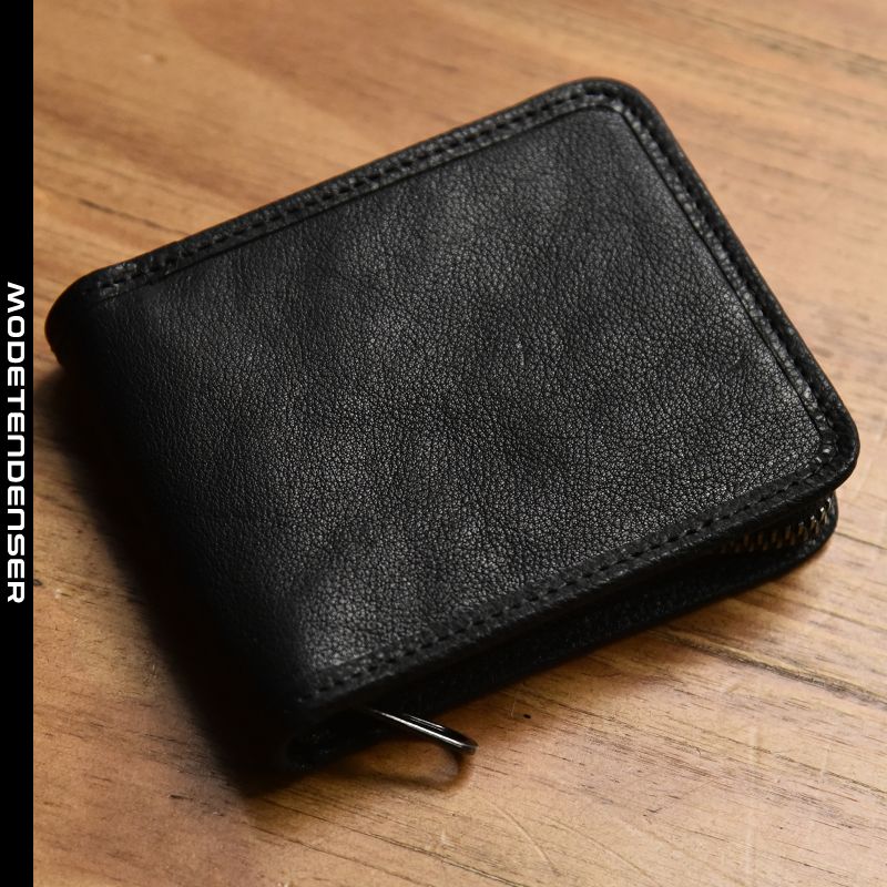 lynlås kort tegnebog sort vandret mandlig tegnebog holdbar sort