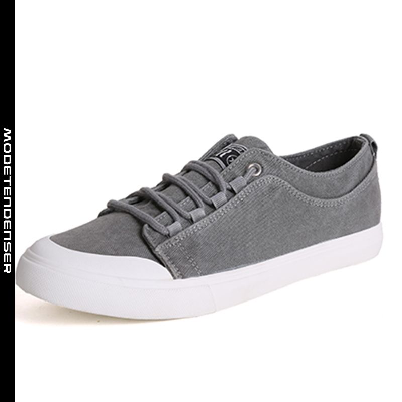 mænds afslappede sko lærred all-match sneakers åndbar grå