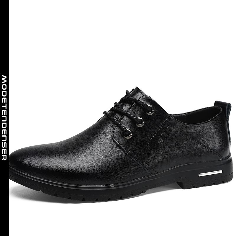 mænds formelle sko læder fritidskørsel rejser stor størrelse sort
