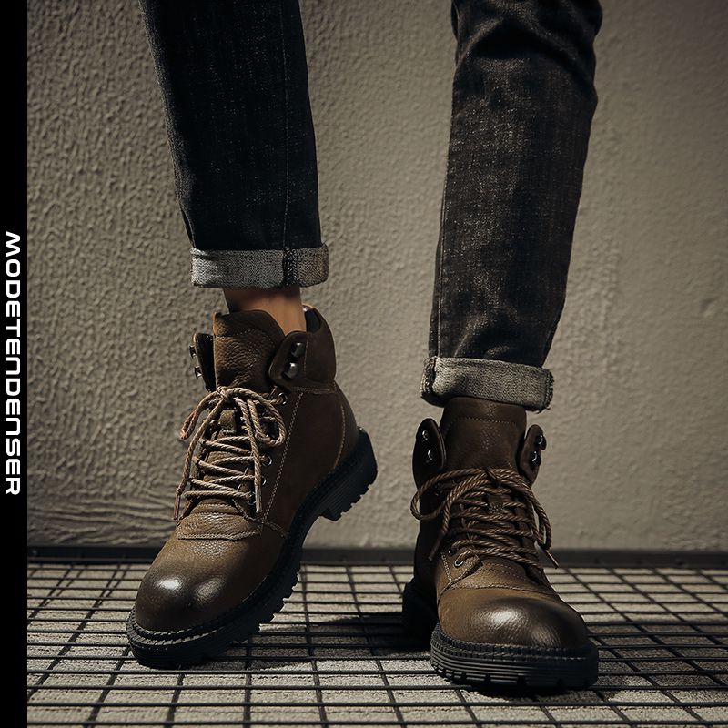 mænds læderstøvler 8