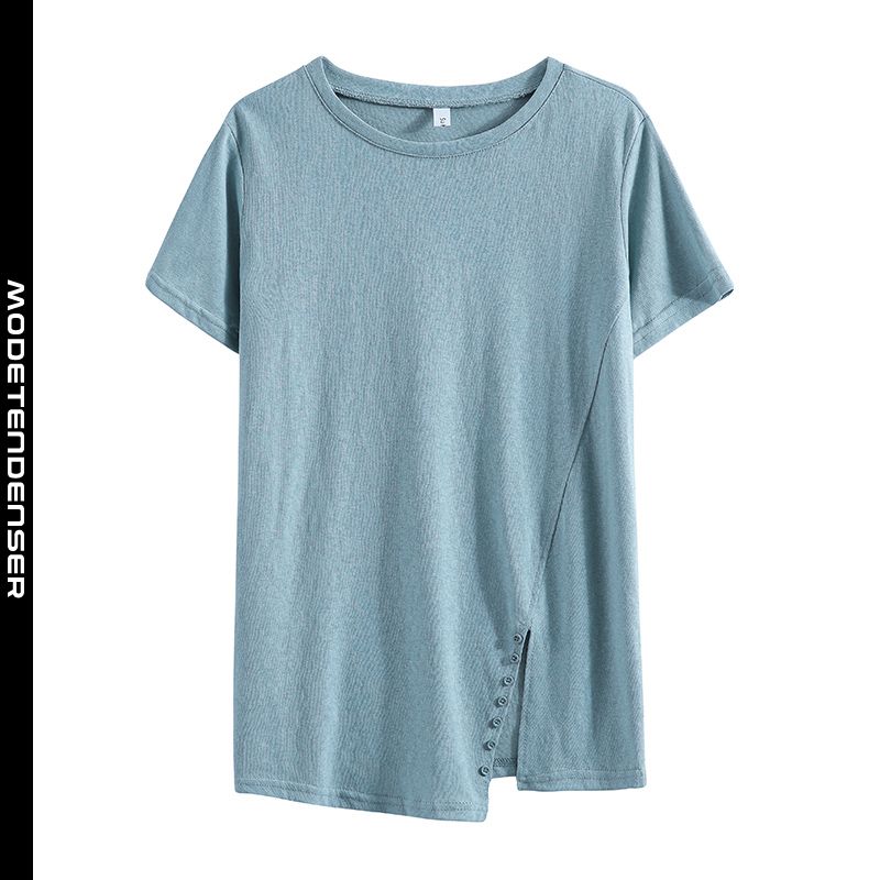ren farve frisk og moderigtig kvinders t-shirt klassisk blå