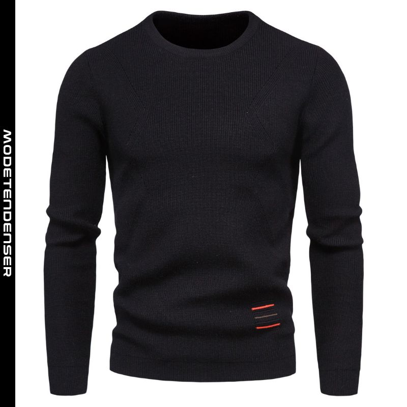 ensfarvet mænds sweater 1