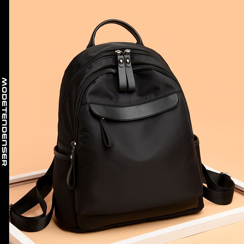rygsæk kvindelig rejsetaske afslappet vandtæt oxford klud skoletaske sort