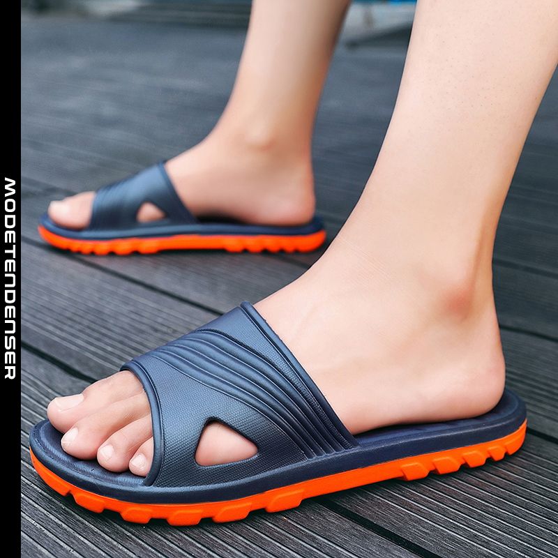 sommer udendørs mandlige hjemmesko afslappet strand sandaler mørkeblå personlighed