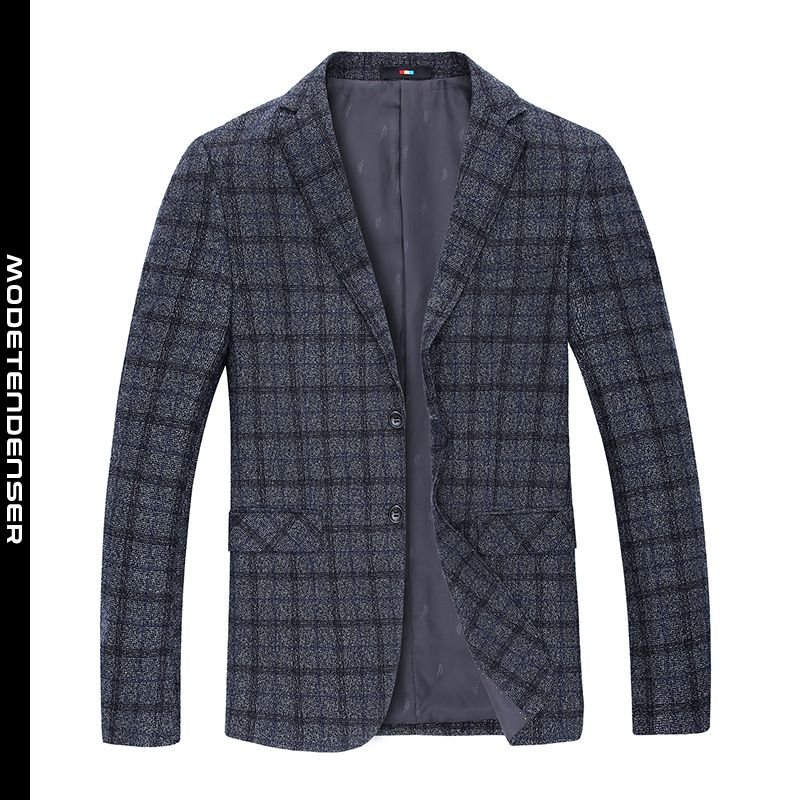 trend mandlig britisk stil retro slank jakke grå